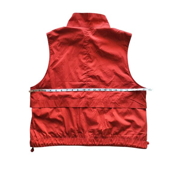 Banana Republic Women's Orange Windbreaker Full Zip Vest Size L - Picture 8 of 10